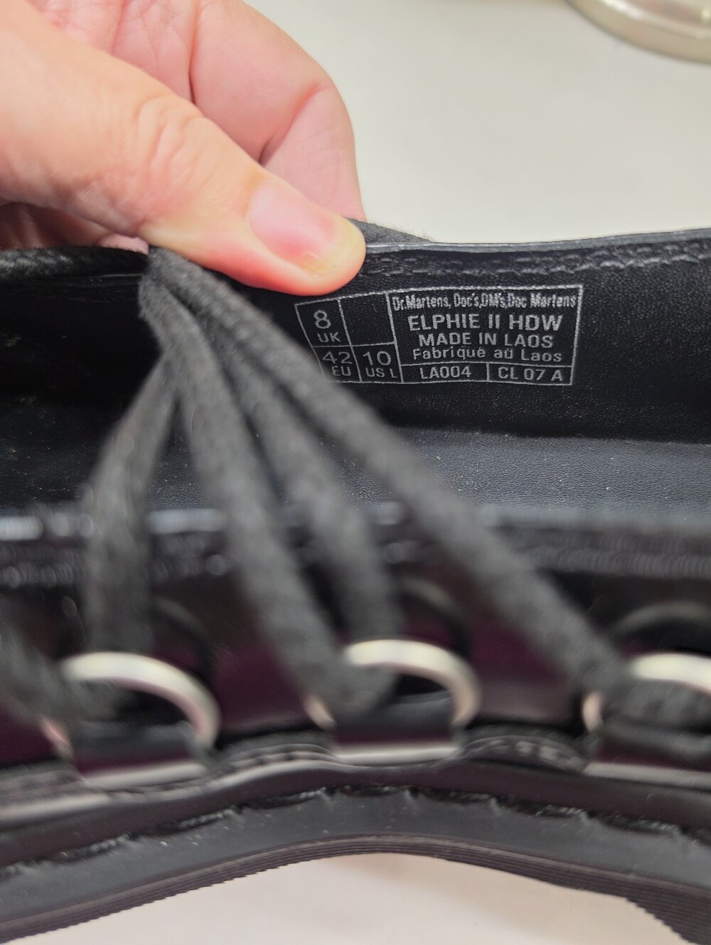 Dr. Martens Elphie II HDW Black Studded Lace-Up Flats - Picture 10 of 12